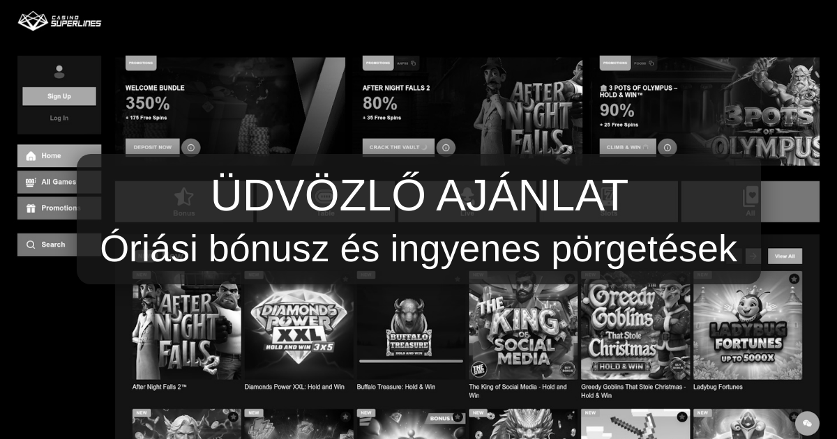 Superlines Casino welcome bonus