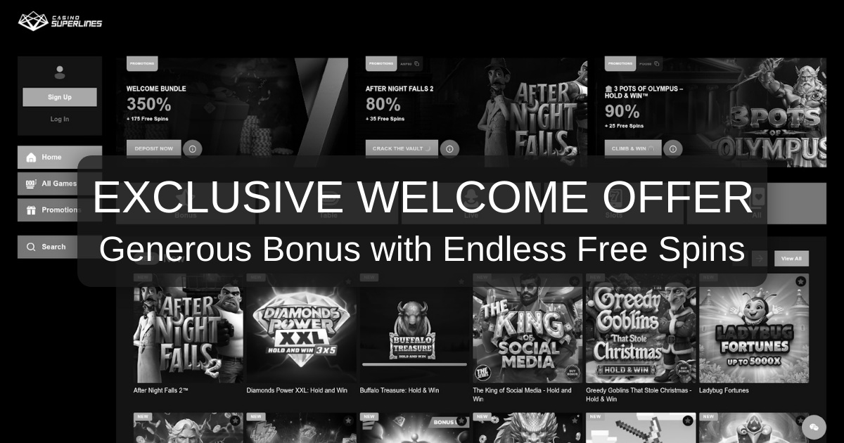 Superlines Casino welcome bonus